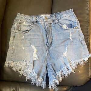 Distressed Denim Women Shorts